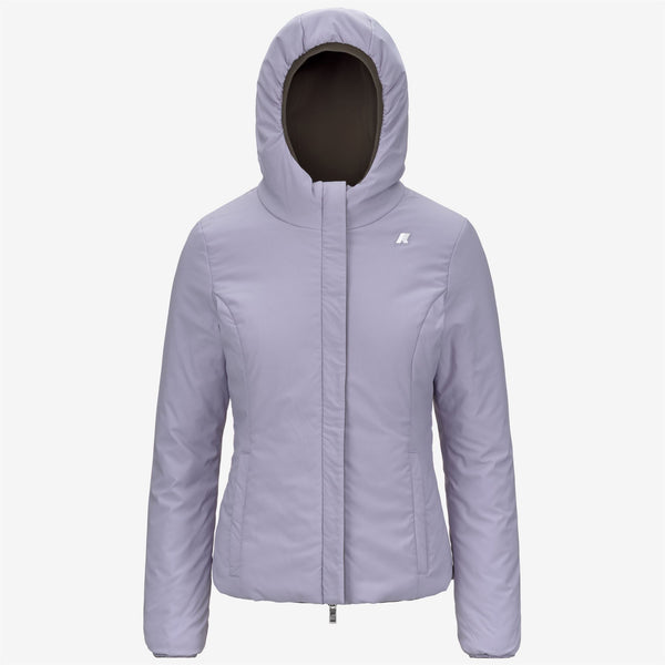 K Way LILY ST WARM REVERSIBLE BLACK OLIVE-VIOLET LAVENDER