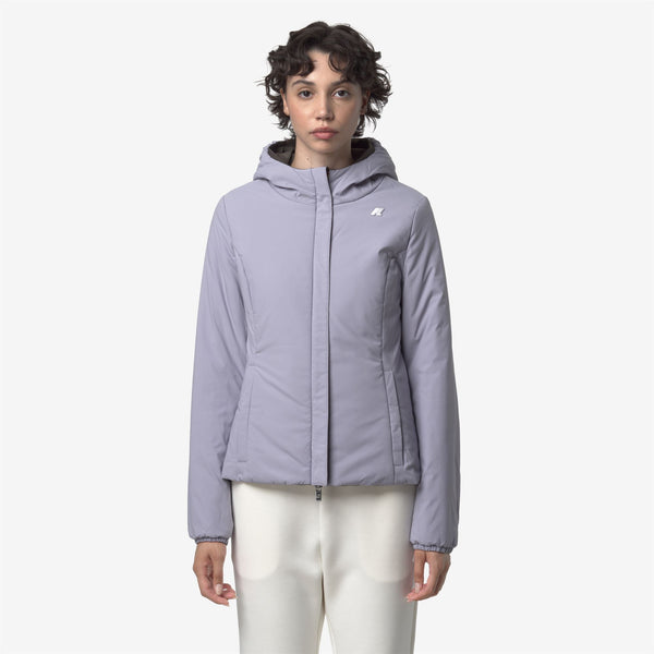 K Way LILY ST WARM REVERSIBLE BLACK OLIVE-VIOLET LAVENDER