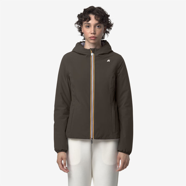 K Way LILY ST WARM REVERSIBLE BLACK OLIVE-VIOLET LAVENDER