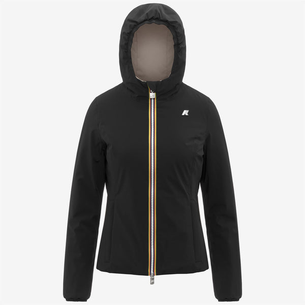 k way LILY ST WARM REVERSIBLE BLACK PURE-BEIGE CASHMERE