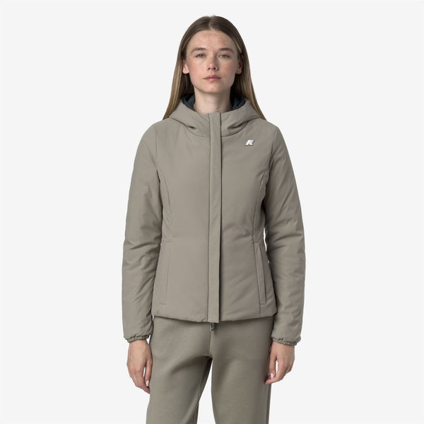 K Way LILY ST WARM REVERSIBLE BLUE AIRFORCE-GREEN OAK