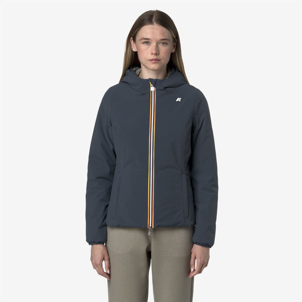 K Way LILY ST WARM REVERSIBLE BLUE AIRFORCE-GREEN OAK