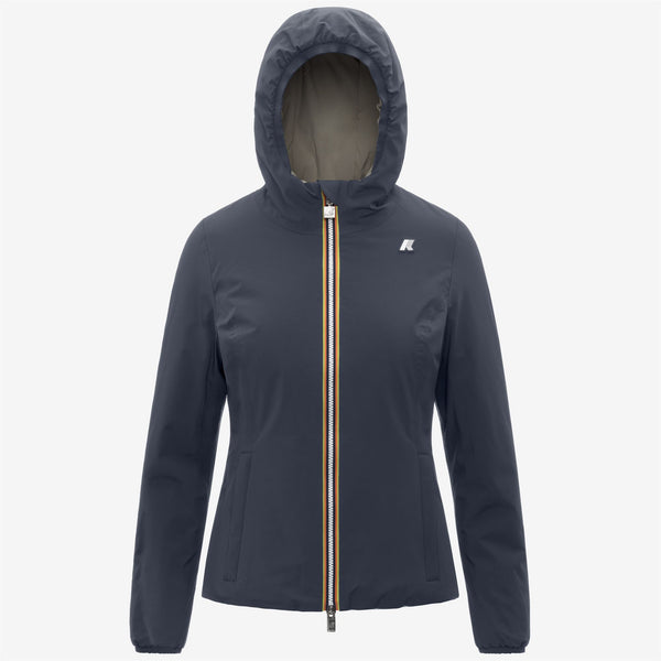 k way LILY ST WARM REVERSIBLE BLUE AIRFORCE-GREEN OAK