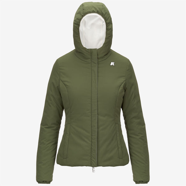 K Way LILY ST WARM REVERSIBLE WHITE GARDENIA-GREEN CYPRESS