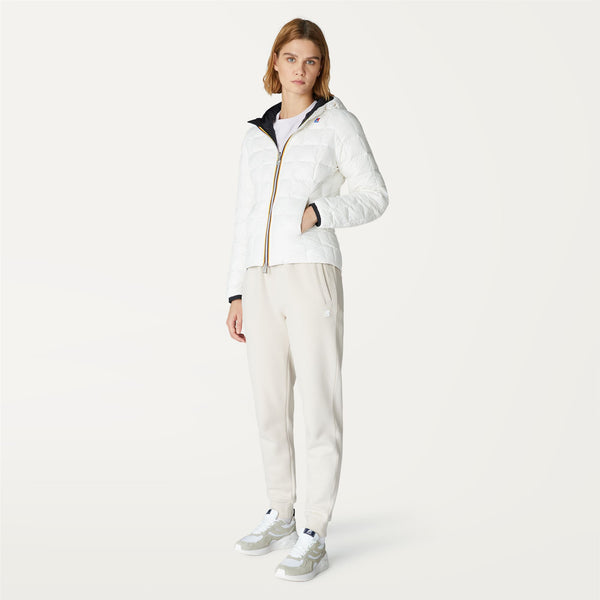 K Way LILY THERMO PLUS.2 REVERSIBLE BLACK PURE-WHITE MILK