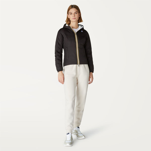 K Way LILY THERMO PLUS.2 REVERSIBLE BLACK PURE-WHITE MILK