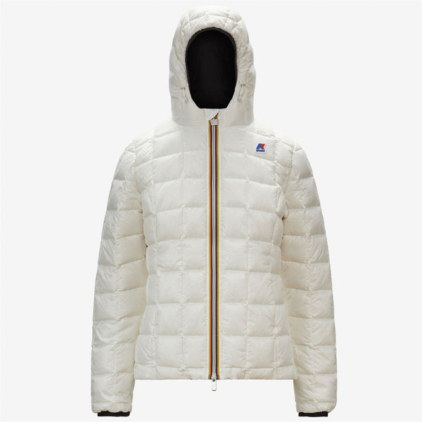 k way LILY THERMO PLUS.2 REVERSIBLE BLACK PURE-WHITE MILK