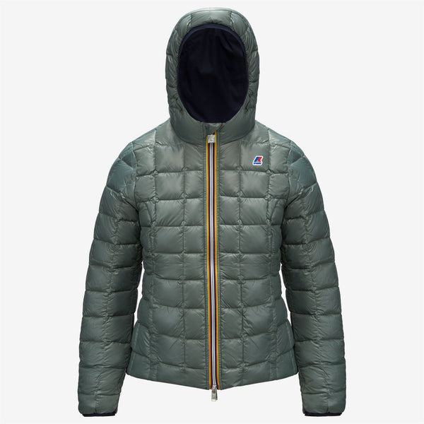 K Way LILY THERMO PLUS.2 REVERSIBLE BLUE DEPTH-GREEN LAUREL