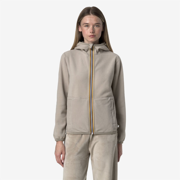 K Way LILY VELOUR POLAR REVERSIBLE BEIGE CASHMERE-BEIGE CASHMERE