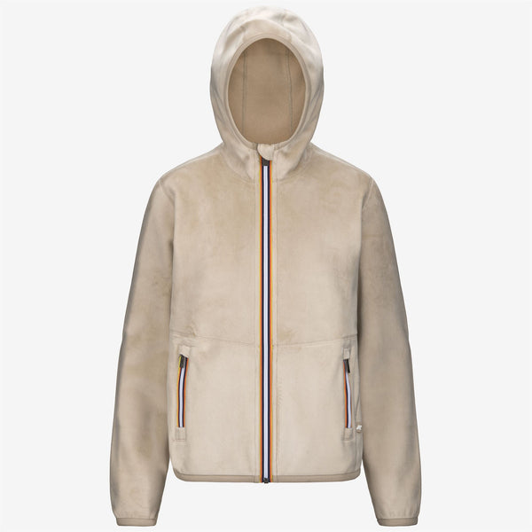 k way LILY VELOUR POLAR REVERSIBLE BEIGE GREY-BEIGE GREY