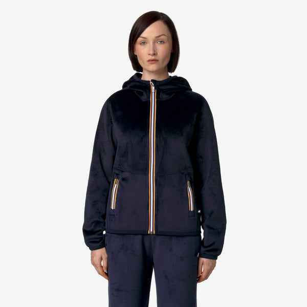 K Way LILY VELOUR POLAR REVERSIBLE BLUE DEPTH-BLUE DEPTH