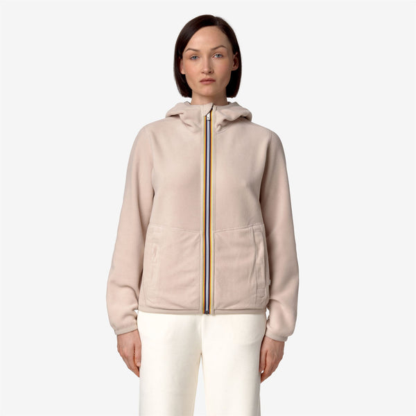 K Way LILY VELOUR POLAR REVERSIBLE PINK TINT-PINK TINT