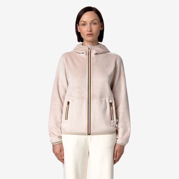 K Way LILY VELOUR POLAR REVERSIBLE PINK TINT-PINK TINT