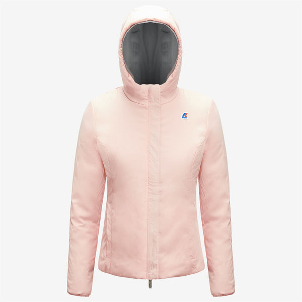 K Way LILY WARM REVERSIBLE GREY MD STEEL-PINK DAFNE