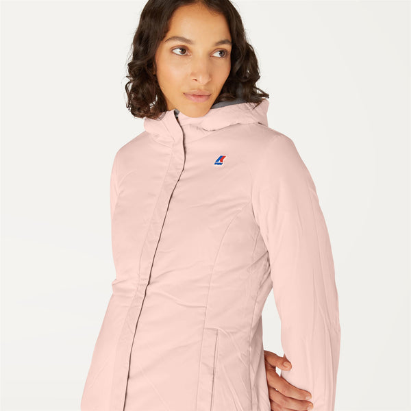 K Way LILY WARM REVERSIBLE GREY MD STEEL-PINK DAFNE