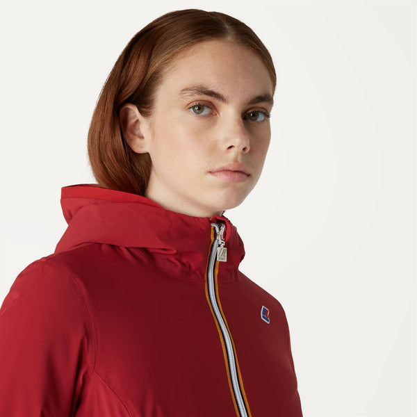 K Way LILY WARM REVERSIBLE RED DK TOMATO-BEIGE GREY