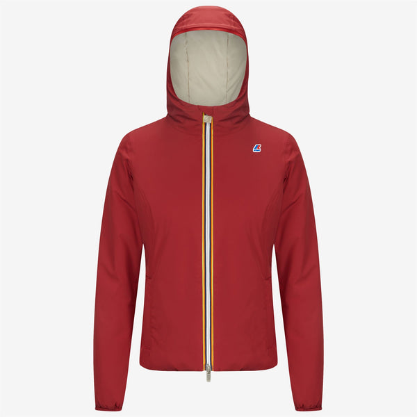 k way LILY WARM REVERSIBLE RED DK TOMATO-BEIGE GREY