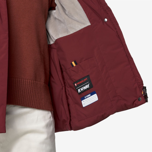 K Way MARLETTE SOFT TOUCH MARMOTTA RED SYRAH-GREY GOAT