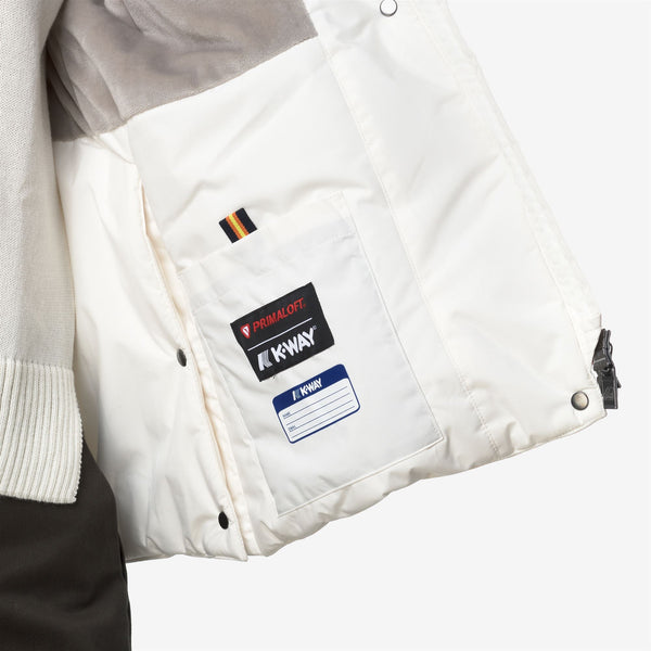 K Way MARLETTE SOFT TOUCH MARMOTTA WHITE GARDENIA-GREY GOAT