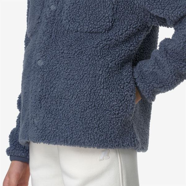 K Way P. CAMERON SHERPA POLAR GREY BLUE A-GREY BLUE A
