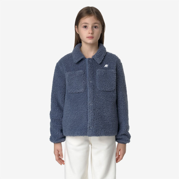 K Way P. CAMERON SHERPA POLAR GREY BLUE A-GREY BLUE A