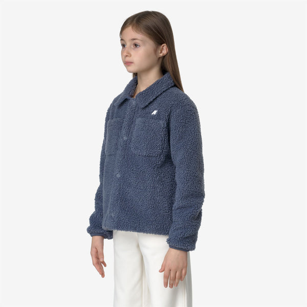 K Way P. CAMERON SHERPA POLAR GREY BLUE A-GREY BLUE A