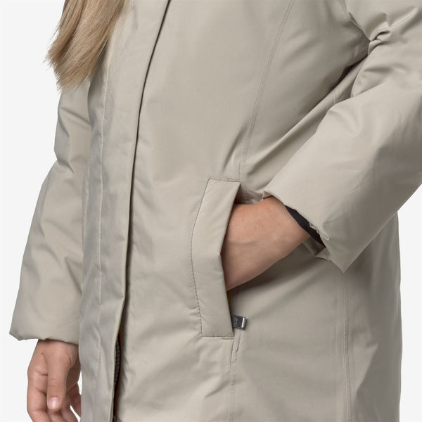 K Way P. DENISE SOFT TOUCH MARMOTTA BEIGE CASHMERE-GREY GOAT