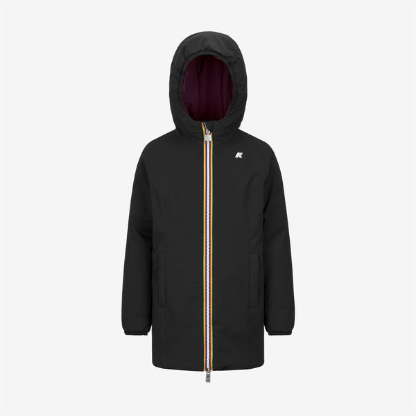 k way P. DENISE ST WARM REVERSIBLE BLACK PURE-VIOLET DK PURPLE