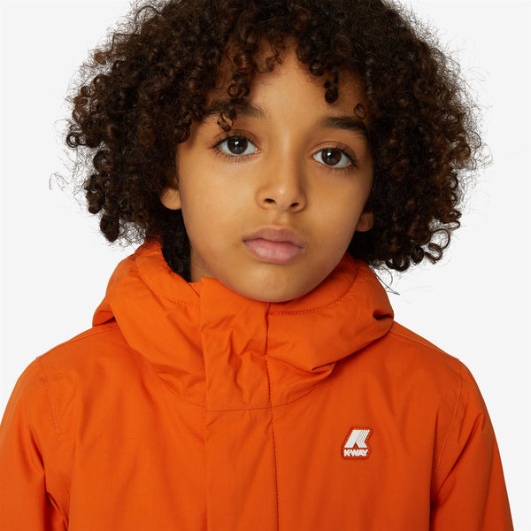 K Way P. JACK RIPSTOP MARMOTTA ORANGE RUST-GREY GOAT