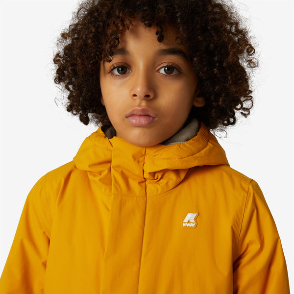 K Way P. JACK RIPSTOP MARMOTTA YELLOW SUNFLOWER-GREY GOAT