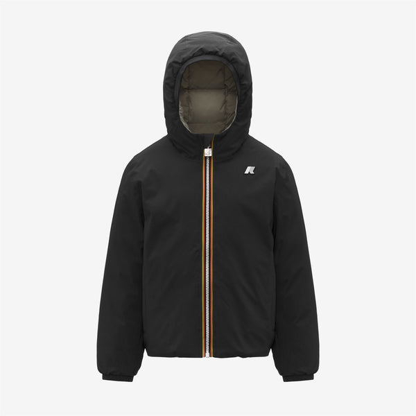 k way P. JACK ST THERMO REVERSIBLE BLACK PURE-GREEN OAK