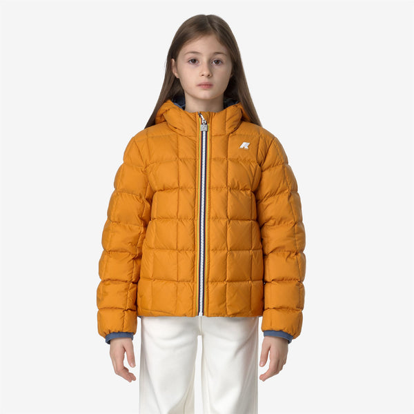 K Way P. JACK ST THERMO REVERSIBLE GREY BLUE AVIO-YELLOW INCA