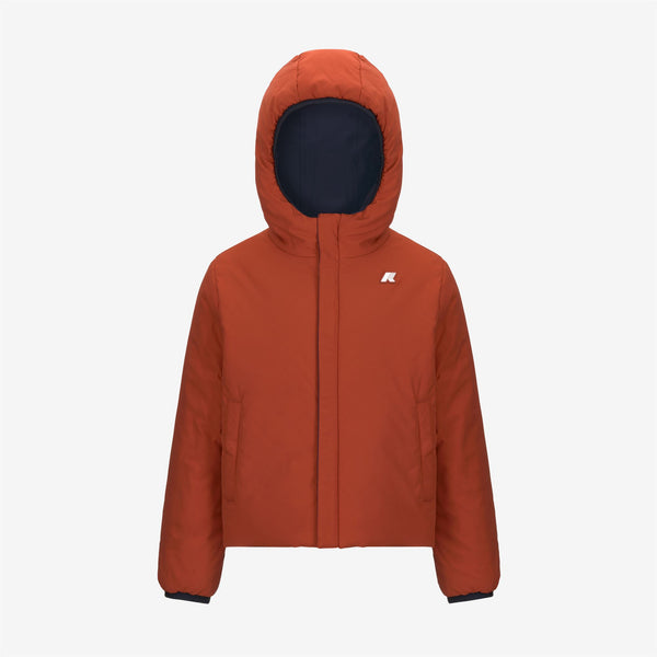 K Way P. JACK ST WARM REVERSIBLE BLUE DEPTH-RED POMPEIAN