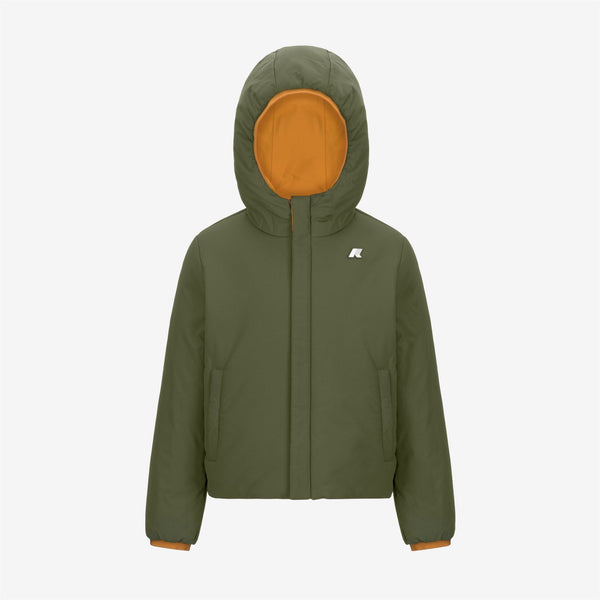 K Way P. JACK ST WARM REVERSIBLE YELLOW INCA-GREEN CYPRESS