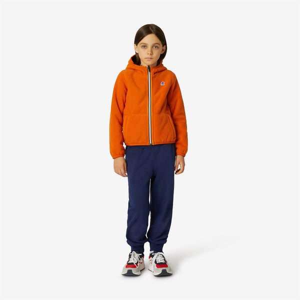 K Way P. JACQUES POLAR REVERSIBLE ORANGE RUST-GREEN BLACKISH