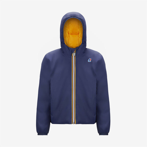 k way P. JACQUES THERMO PLUS.2 REVERSIBLE BLUE MEDIEVAL-YELLOW SUNFLOWER
