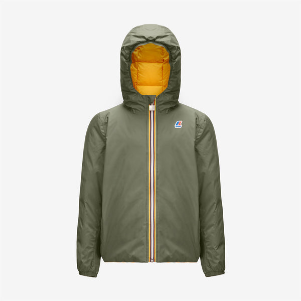 k way P. JACQUES THERMO PLUS.2 REVERSIBLE GREEN BLACKISH-YELLOW SUNFLOWER