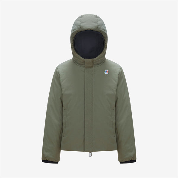K Way P. JACQUES WARM REVERSIBLE BLUE DEPTH-GREEN BLACKISH
