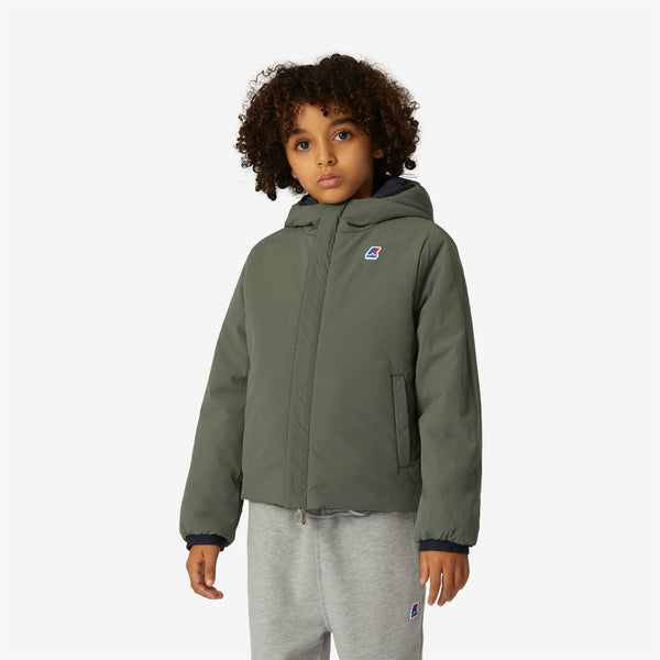 K Way P. JACQUES WARM REVERSIBLE BLUE DEPTH-GREEN BLACKISH