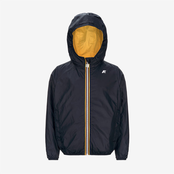 K Way P. JAKE PLUS.2 REVERSIBLE YELLOW MIMOSA-BLUE DEPTH