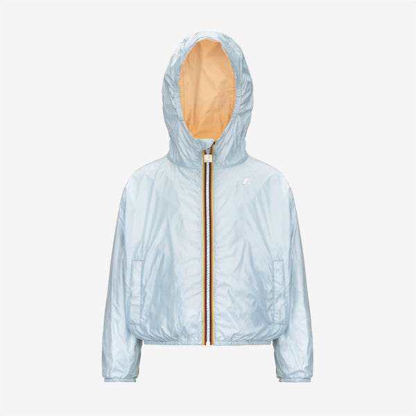 K Way P. LAURETTE PLUS.2 REVERSIBLE BEIGE SHEEPSKIN-BLUE BABY