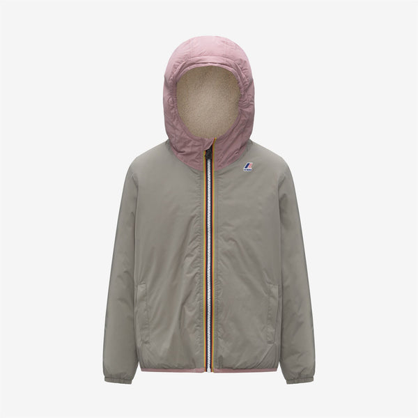 k way P. LE VRAI 4.0 CLAUDE ORSETTO GREEN OAK-ROSE PINKISH