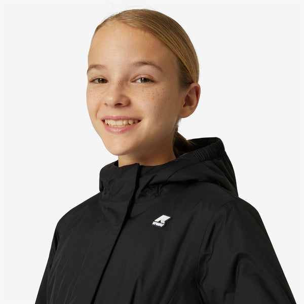 K Way P. LILY MICRO RIPSTOP MARMOTTA BLACK PURE-BLUE DEPTH