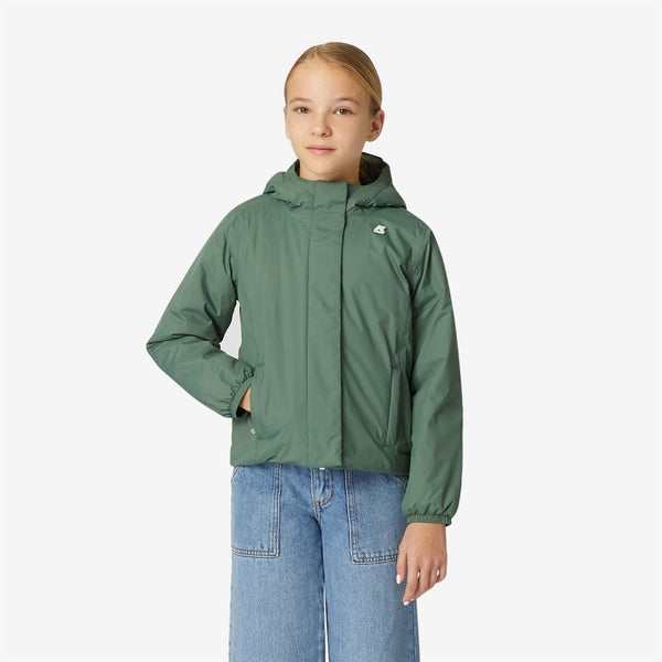 K Way P. LILY MICRO RIPSTOP MARMOTTA GREEN LAUREL-BLUE DEPTH