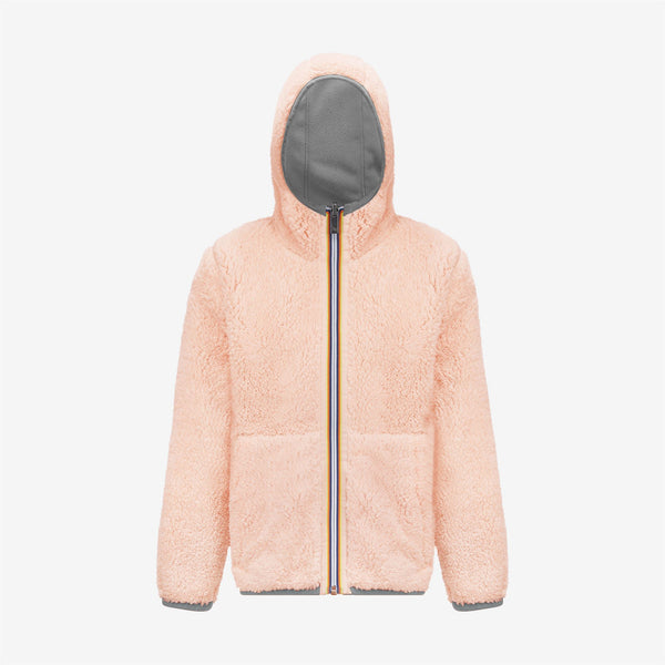 K Way P. LILY POLAR REVERSIBLE GREY MD STEEL-PINK DAFNE