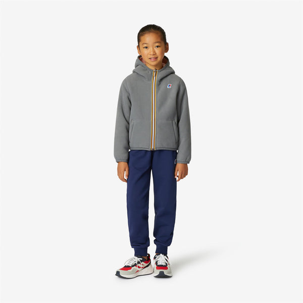 K Way P. LILY POLAR REVERSIBLE GREY MD STEEL-PINK DAFNE