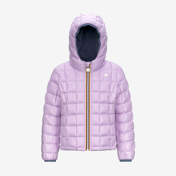 K Way P. LILY ST THERMO REVERSIBLE GREY BLUE AVIO-VIOLET LT LILAC