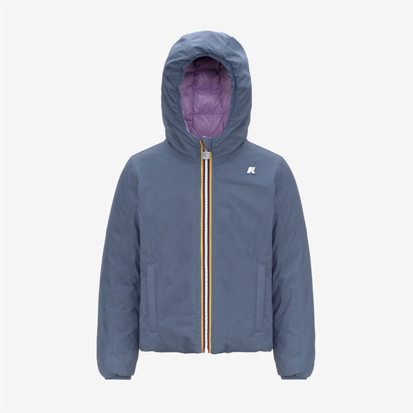 k way P. LILY ST THERMO REVERSIBLE GREY BLUE AVIO-VIOLET LT LILAC