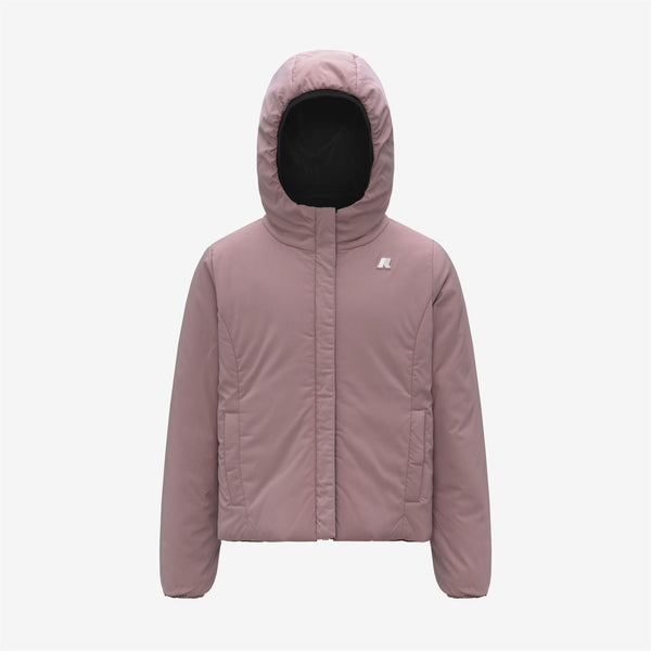 K Way P. LILY ST WARM REVERSIBLE BLACK PURE-ROSE PINKISH