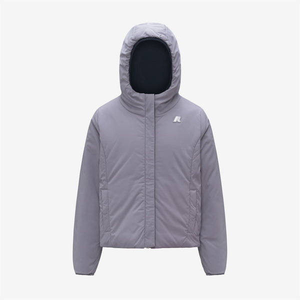 K Way P. LILY ST WARM REVERSIBLE BLUE DEPTH-VIOLET LAVENDER